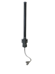 698-960/1700-2690 MHz 3.2/3.4 dBi Omnidirectional LTE Stick Antenna with 2 N Male Connectors and U-Bolt Mount Fitting masts up to 2 7/8
