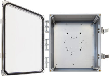 NEMA Polycarbonate Enclosure with Clear Door and Latch Locks, 14 x 12 x 6 in | Image 1