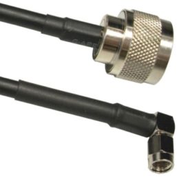 2 ft RG-58/U Series Cable Assembly with N Male - RA SMA Male Connectors | Image 1
