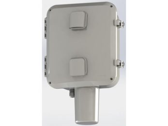 12” x 10” x 5” NEMA Enclosure with Solid Door, Latch Locks, Integrated Omni Antenna, 4 RPTNC Leads (M-F), Heated/Cooled, Single Line PoE | Image 1