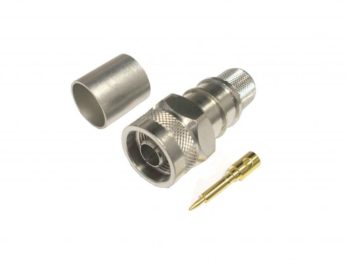 N-Style Male Connector Hex Head for TWS-600 Cable with Captivated Center Pin | Image 1
