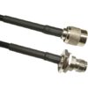 3' TWS195 Jumper with RPTNC Female Bulkhead to RPTNC Male Connectors