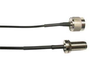 1.5 ft 100 Series Cable Assembly with N Female Bulkhead - N Male Connector | Image 1
