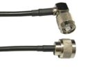 3' TWS195 Jumper with N-Style Male to Right Angle TNC Male Connectors