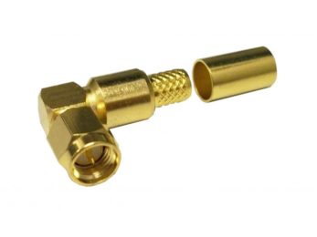Right Angle SMA Male Connector for TWS-240 Cable with Captivated Center Pin | Image 1