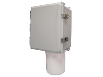 NEMA 4X Polycarbonate Enclosure with Wi-Fi Integrated Omnidirectional Antenna, 4 RPTNC Connectors, 12 x 10 x 6 in | Image 1