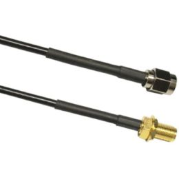 1.5 ft 100 Series Cable Assembly with RPSMA Female Bulkhead - RPSMA Male Connectors | Image 1