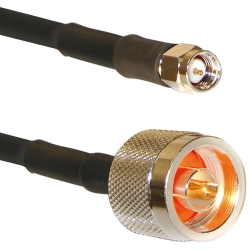 10 ft 195 Series Cable Assembly with N Male - RPSMA Male Connectors | Image 1