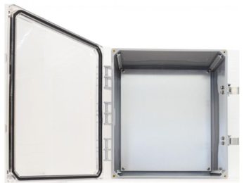 NEMA 4X Polycarbonate Enclosure with Clear Door and Latch Locks, 14 x 12 x 6 | Image 1