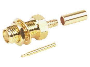 Long RPSMA Bulkhead Female Connector for TWS-100 Cable | Image 1