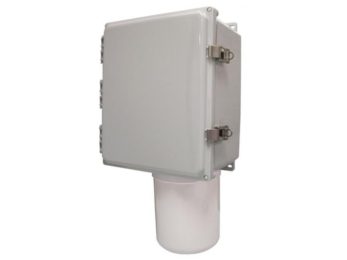 NEMA 4X Polycarbonate Enclosure with Wi-Fi Integrated Omnidirectional Antenna, 4 RPSMA Connectors, 12 x 10 x 6 in | Image 1