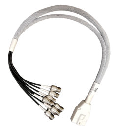 2 ft 100 Series Cable Assembly with 8-Lead RPTNC Female Bulkhead to DART Connector | Image 1