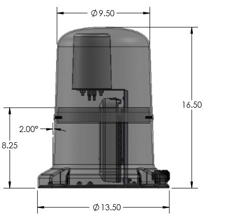 13.5" x 16.5" Outdoor Wireless Mini Bollard